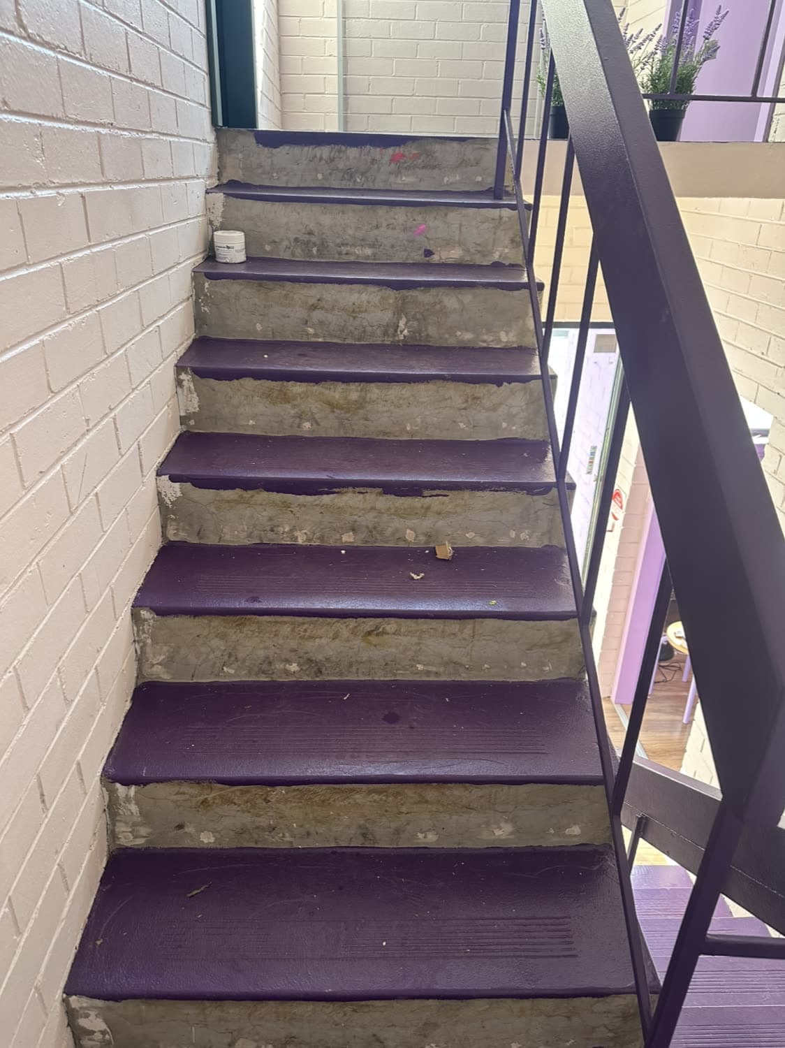 Rainbow stairwell repaint in Mitcham — photo 1
